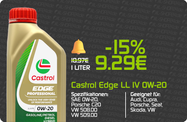 Castrol Motoröl 0w20 Edge Professional LongLife II IV 0w-20