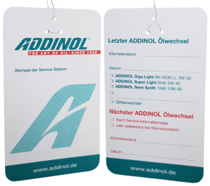 Addinol Ölzettel